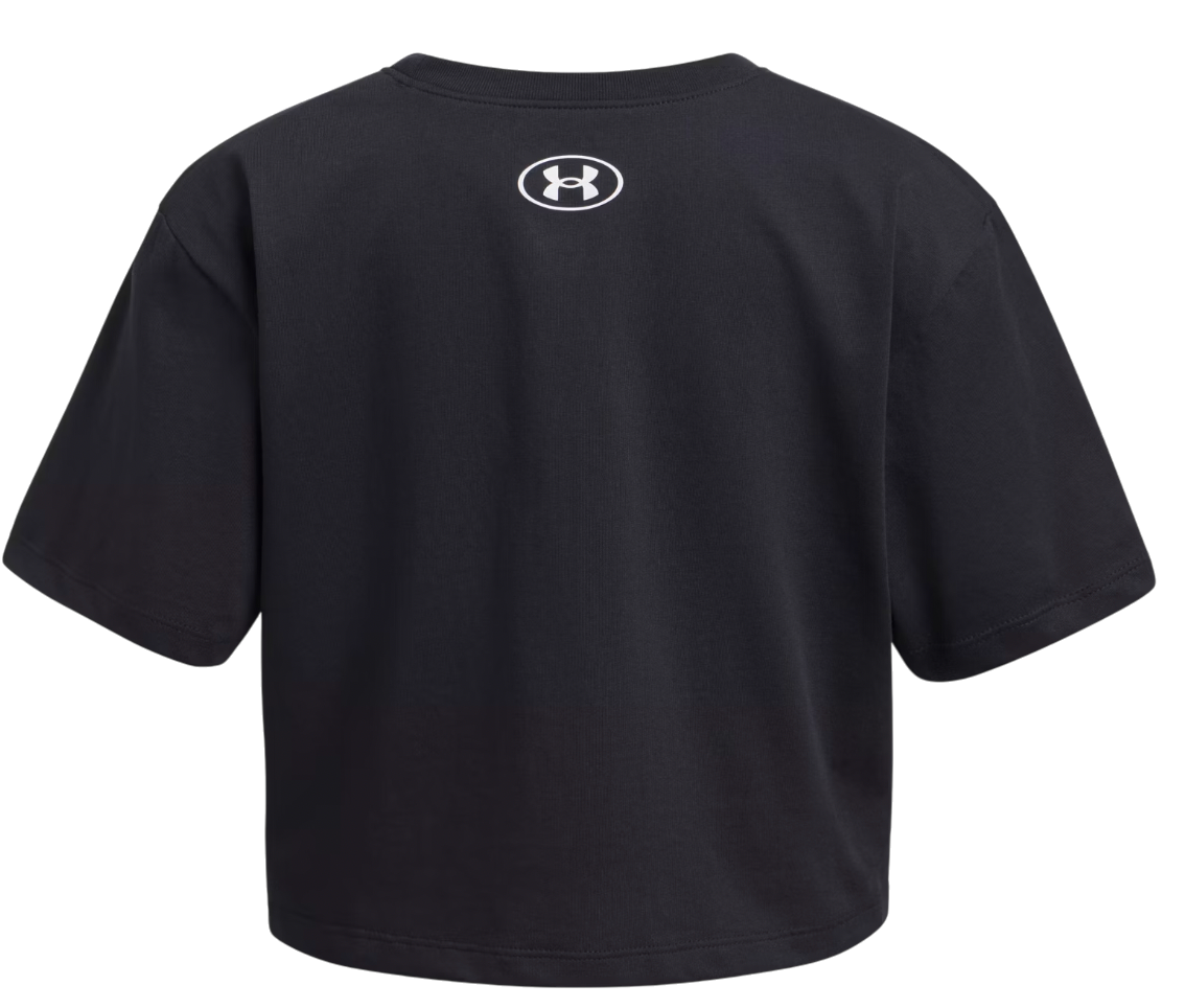 Crop Top Under Armour Rival Short Sleeve T-Shirt Čierna | 1389755-001, 1