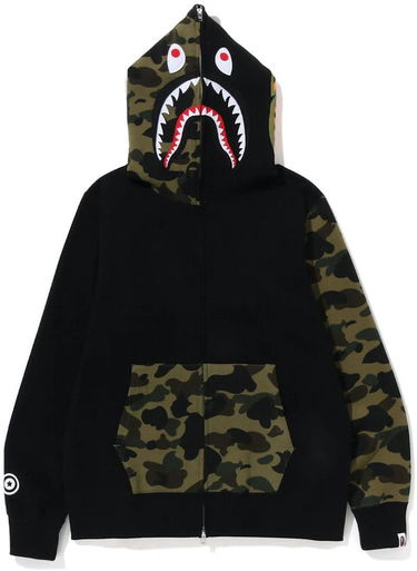 Mikina BAPE 1st Camo Shark Full Zip Hoodie Čierna | 1I70115009-BLK, 1