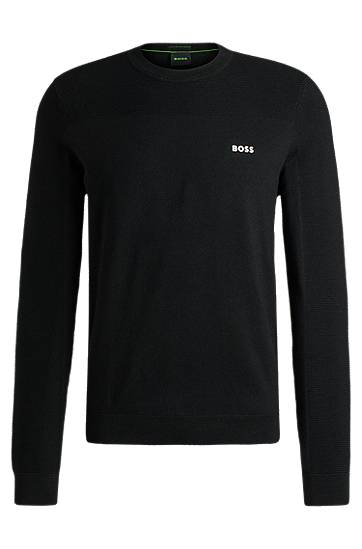 Sveter BOSS BOSS Crew-Neck Dry-Flex Sweater Čierna | 50498559, 0