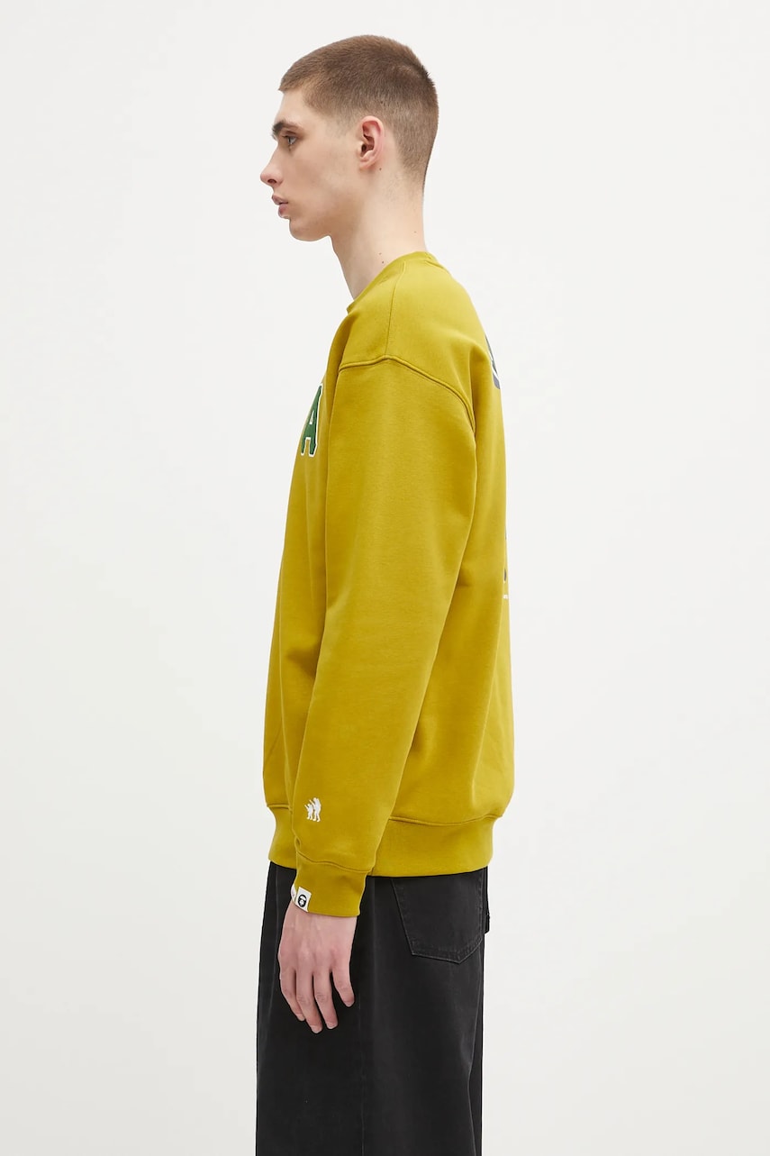Mikina AAPE by A Bathing Ape AAPE Basic Crew Neck Sweatshirt Žltá | AAPSWMB336XXN, 1