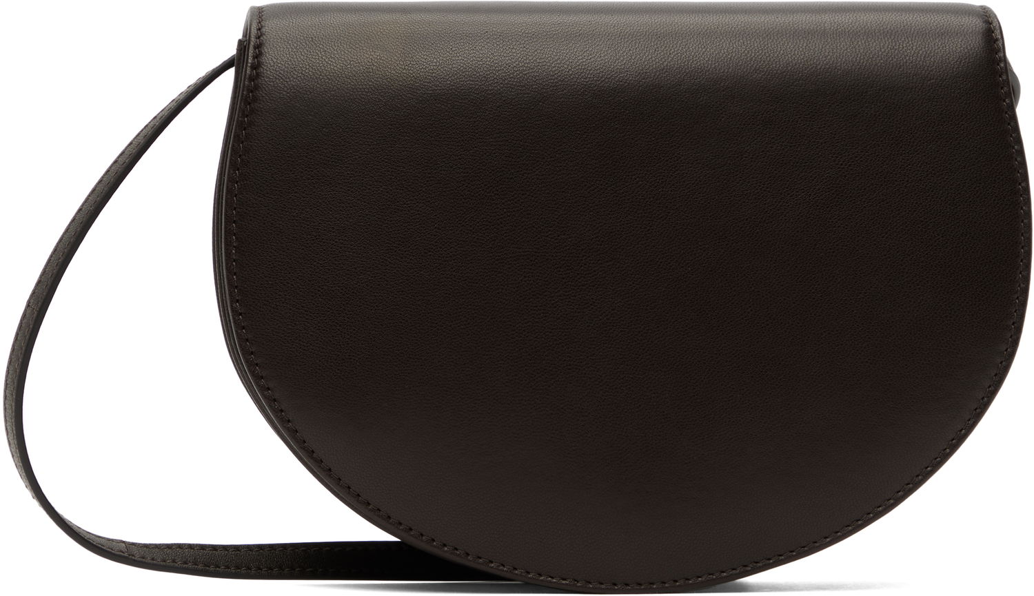 Taška cez rameno The Row The Row Canteen Leather Shoulder Bag Hnedá | W1730-L117, 0