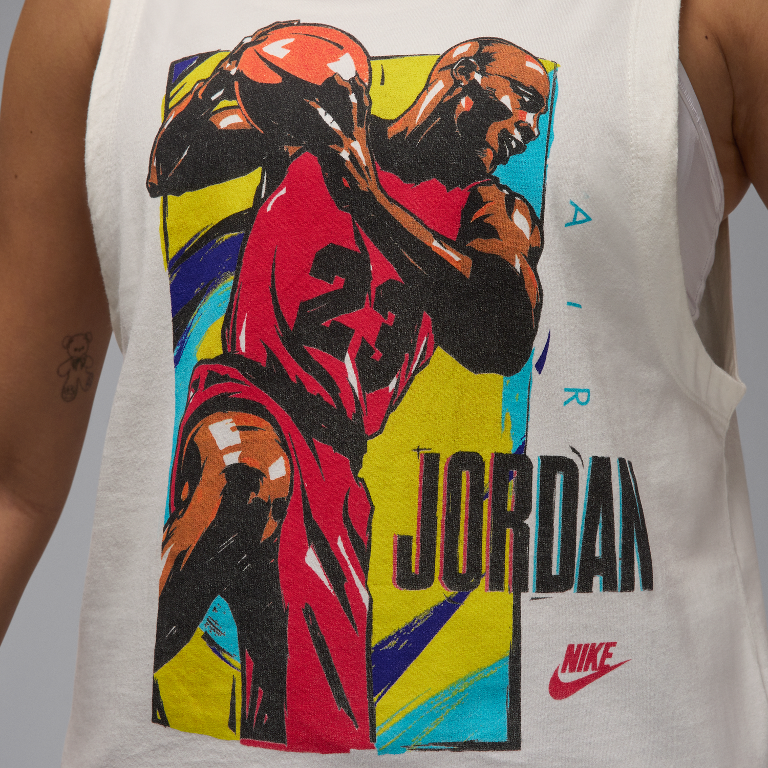 Tielko Jordan Jordan Graphic Print Sleeveless T-Shirt Biela | HJ0199-133, 1