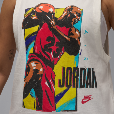 Tielko Jordan Jordan Graphic Print Sleeveless T-Shirt Biela | HJ0199-133, 1