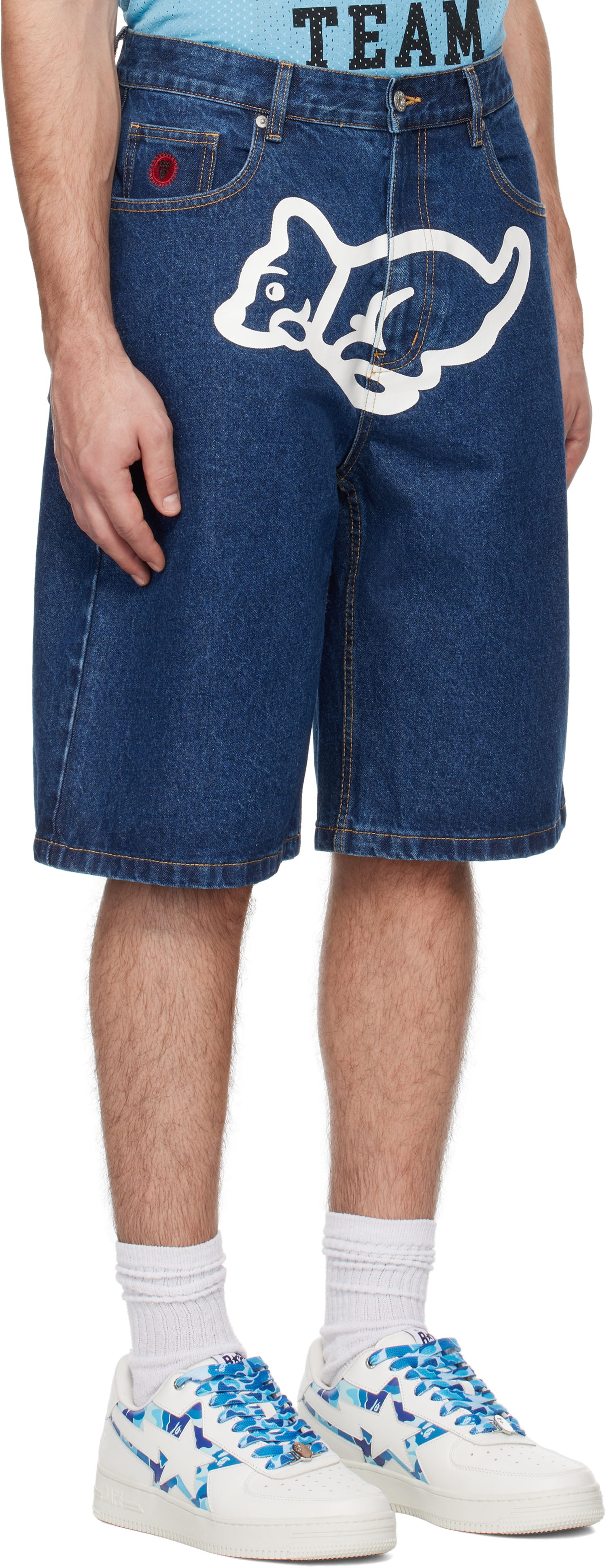 Šortky BBC IceCream ICECREAM Running Puppy Denim Shorts Modrá | IC24415, 1