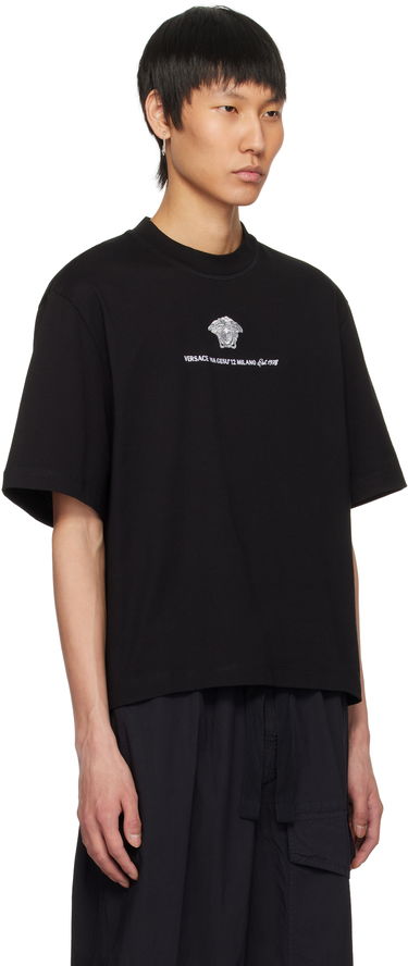 Tričko Versace Versace Embroidered Medusa Milano T-Shirt Biela | 1015738_1A11054, 4