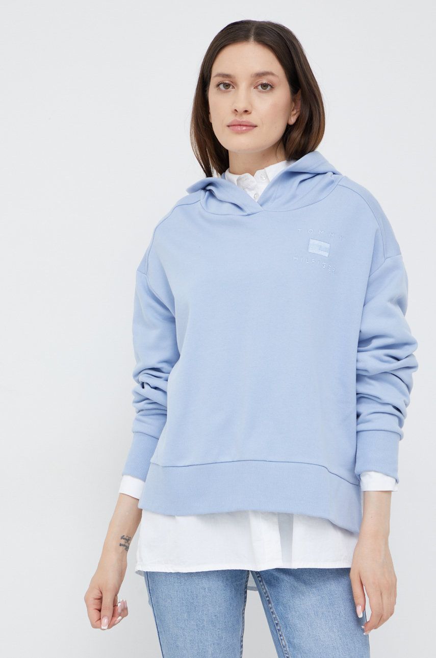 Mikina Tommy Hilfiger Hoodie Modrá | WW0WW34701.9BYY, 0