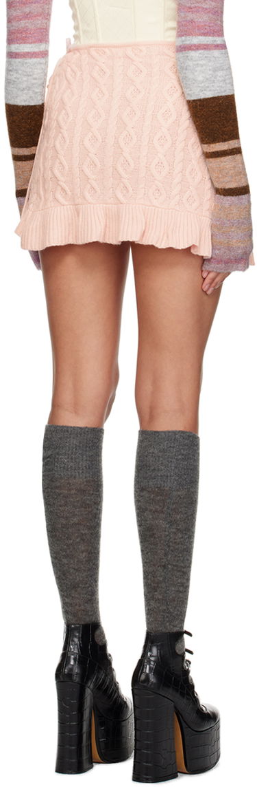 Sukňa GUIZIO Guizio Gemma Knit Wrap Miniskirt Ružová | F23614S004, 2