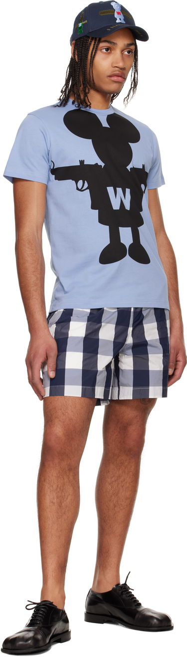 Plavky Walter Van Beirendonck Walter Van Beirendonck Checked Casual Shorts Modrá | 2012, 3