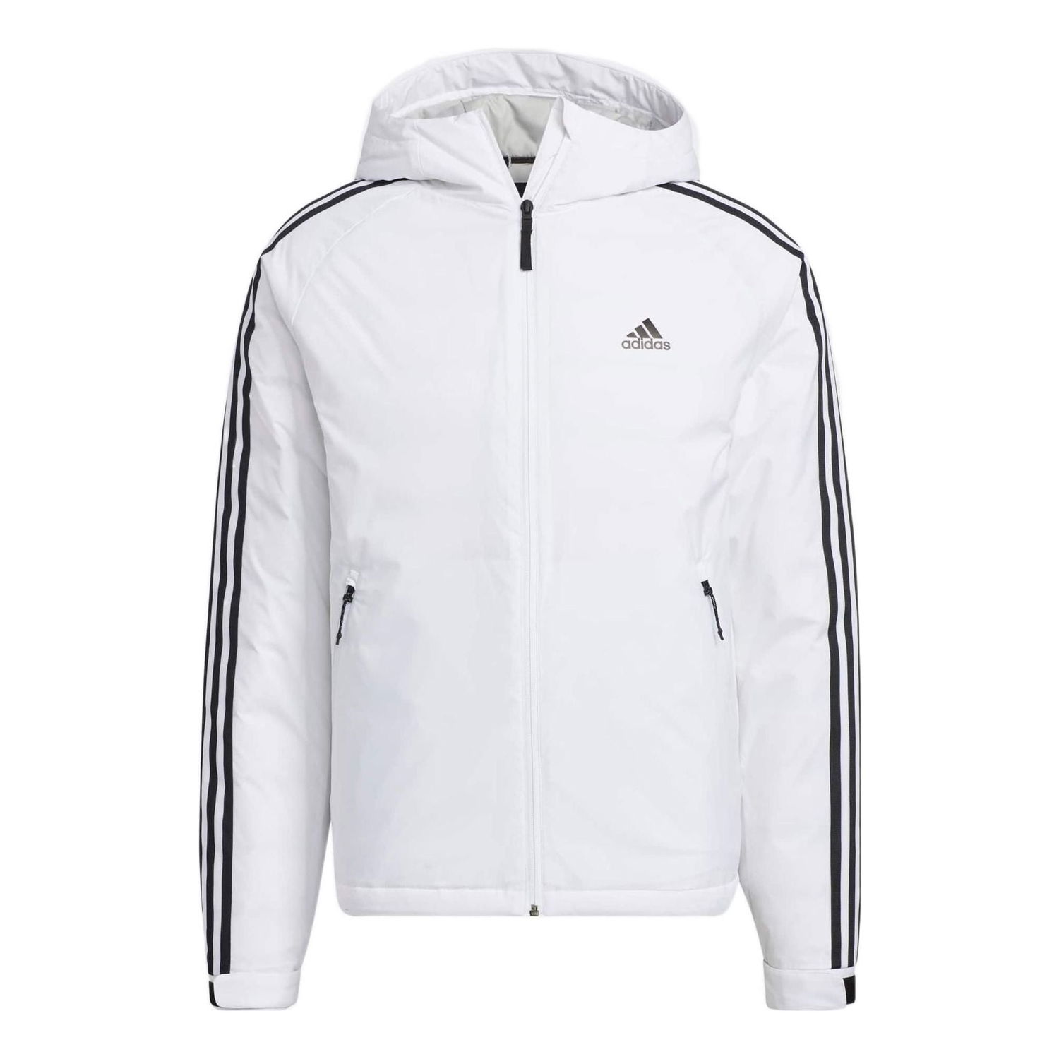 Vetrovka adidas Originals Essentials 3-Stripes Insulated Hooded Jacket Biela | HN2122, 0
