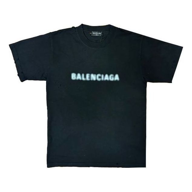 Tričko Balenciaga Blurred Logo T-Shirt Čierna | 661705TKVD51070