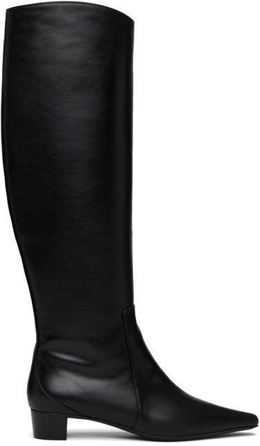 Tenisky a topánky BY FAR BY FAR Pascal Nappa Leather Tall Boots Čierna | 23FWPASDBLNAP, 0