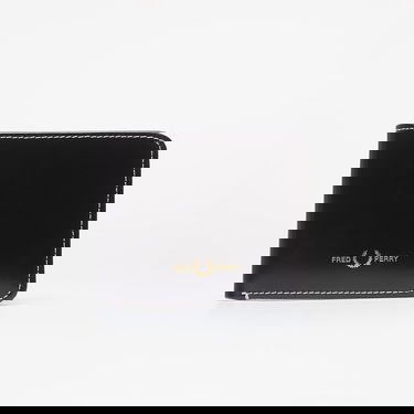 Peňaženka Fred Perry Box Leather Billfold Wallet Black Universal Čierna | L8295 102, 0