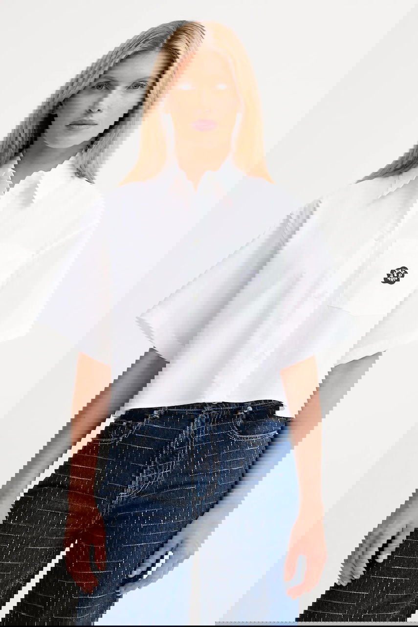Košeľa KENZO Kenzo Relaxed Cropped Shirt Biela | FF62CH2469LH, 0