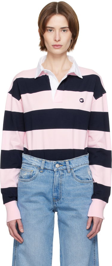 Polo tričko Coperni Coperni Striped Rugby Shirt Ružová | COPJS116F5026, 0