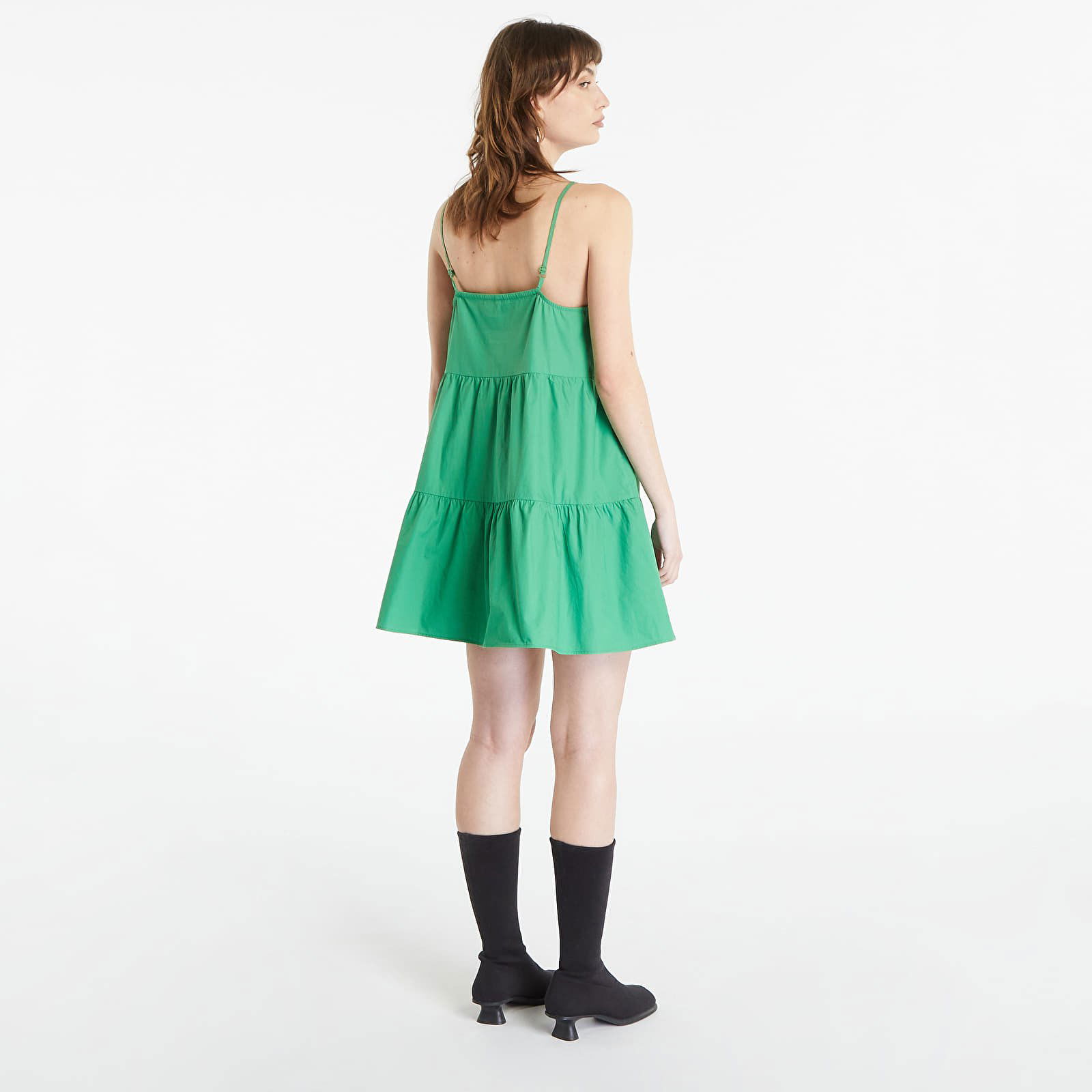 Poplin Tiered Strappy Dress