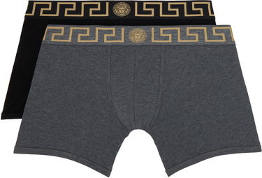Boxerky Versace Border Boxer Briefs Šedá | AU10192_1A10011, 4