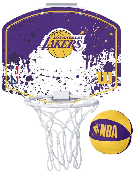 Športový doplnok Wilson Tennis Los Angeles Lakers NBA Team Mini Hoop Fialová | wtb1302ll