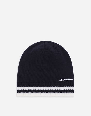 Kulicha Dolce & Gabbana Dolce & Gabbana Knitted Logo Beanie Navy | LBKHA7JCVW0B6712, 0