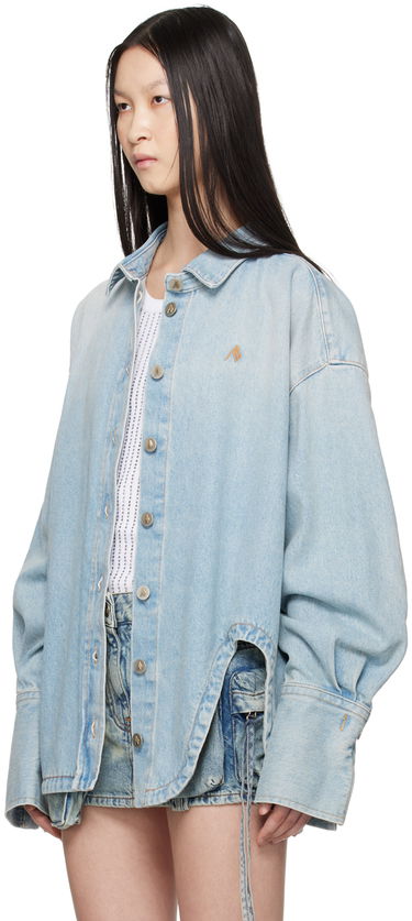 Košeľa The Attico Attico Oversized Denim Shirt Modrá | 247WCB68 D049, 3