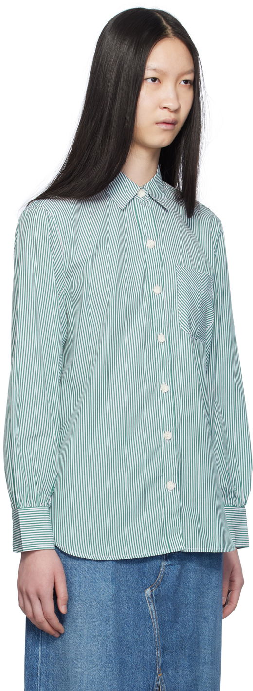 Košeľa rag & bone Rag & Bone Maxine Striped Shirt Zelené | WAW23SA041ZE41, 1