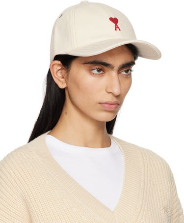 Šiltovka AMI AMI Paris Ami de Coeur Embroidered Cotton Baseball Cap Béžová | UCP116.DE0039, 1