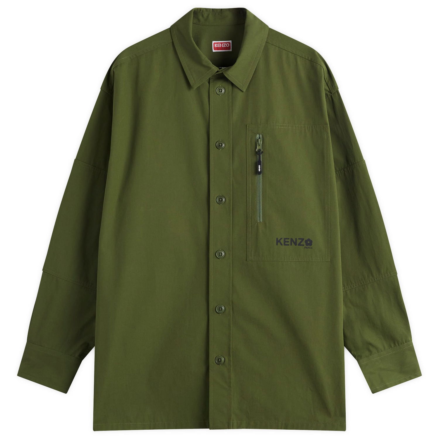 Košeľa KENZO Kenzo Boke Flower 2.0 Technical Oversized Shirt, Size Large Zelené | FF55CH5049LP-50, 0