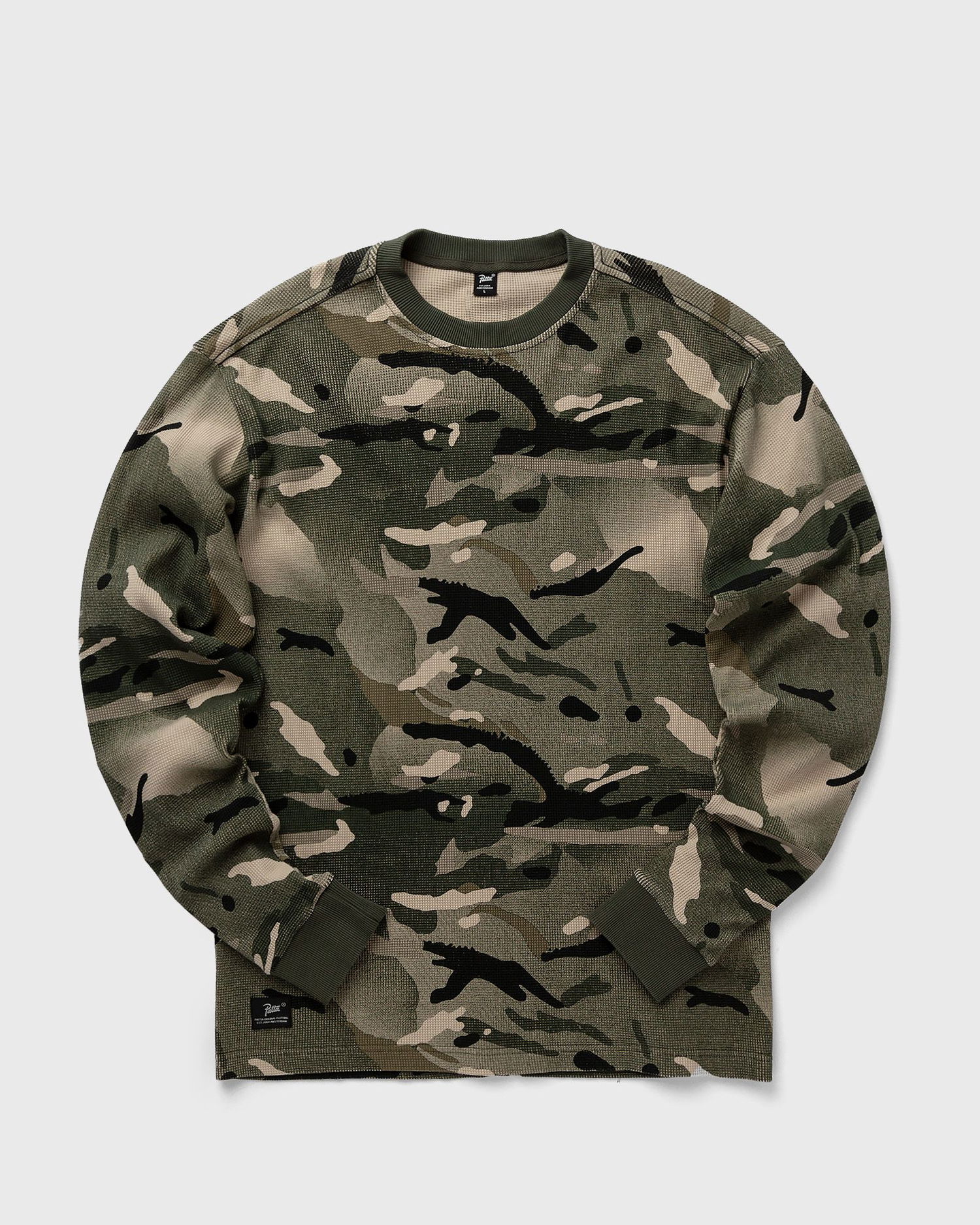 Tričko Patta DIGI WAFFLE LS TEE Hnedá | POC-SPRAY-CAMO-AOP-WAFFLE-LST-001, 0