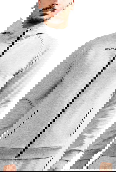 Mikina Craft CORE SOUL Full Zip Hooded Sweatshirt with Raglan Sleeves Šedá | 1910620-950000, 0