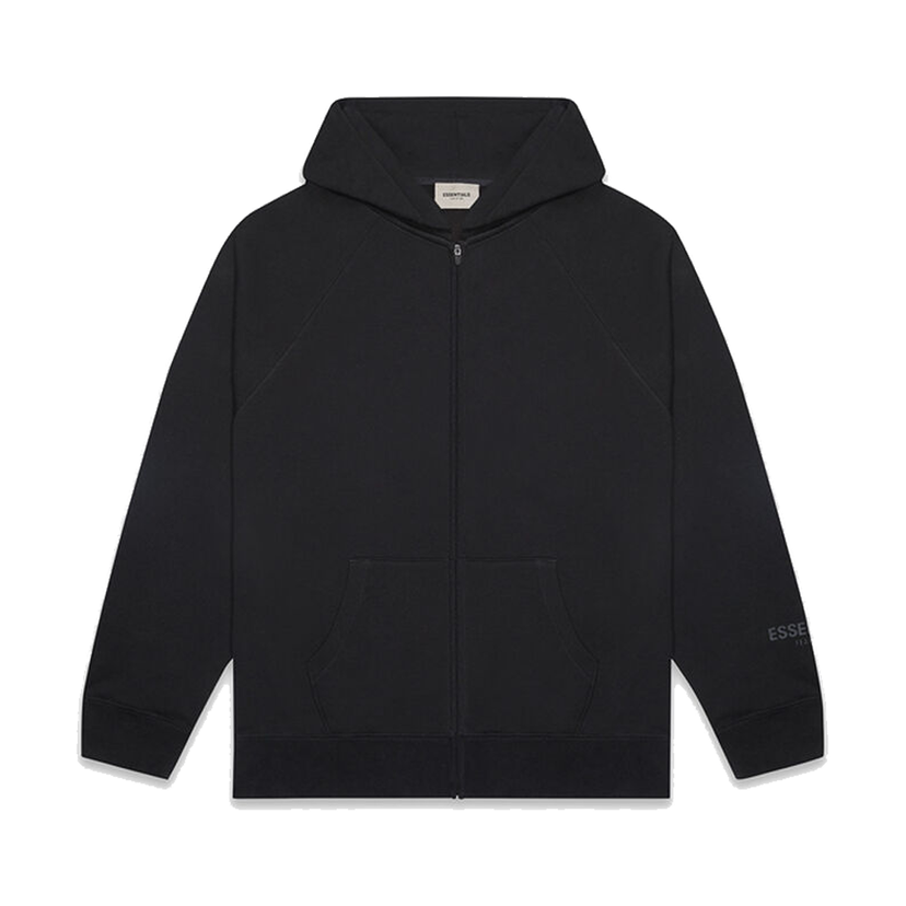 Mikina Fear of God Essentials Full Zip Hoodie Čierna | 0192250500183001