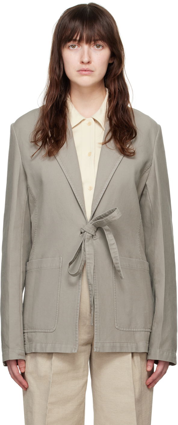 Bunda TOTEME Tie-Front Blazer Zelené | 243-WRZ0042-FB0189, 0