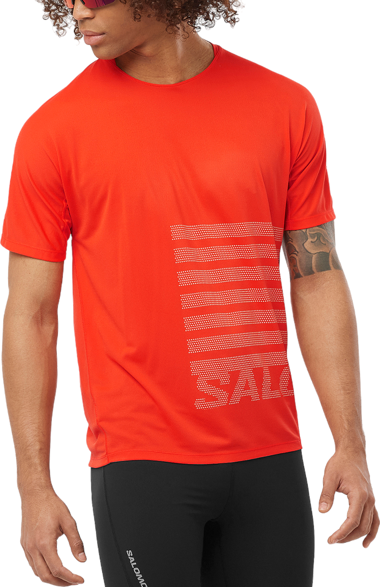 Tričko Salomon SENSE AERO SS TEE GFX Červená | lc2319400, 0
