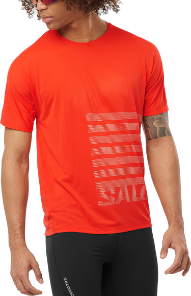 Tričko Salomon SENSE AERO SS TEE GFX Červená | lc2319400, 0