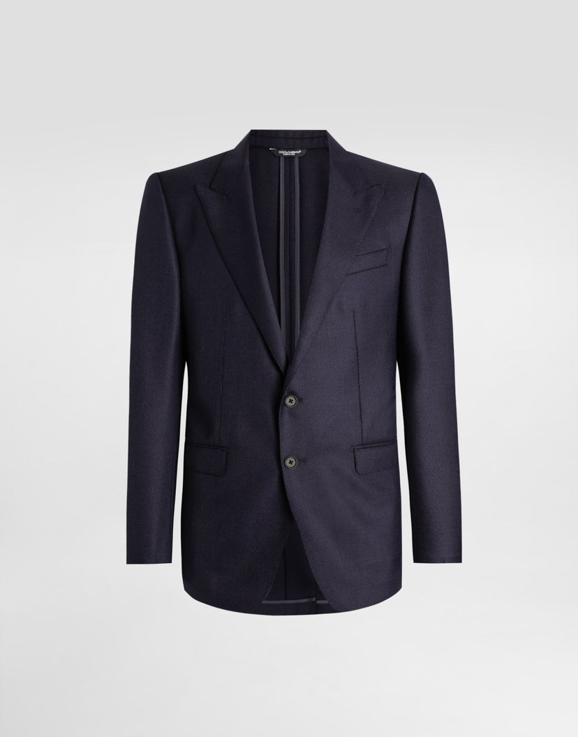Bunda Dolce & Gabbana Dolce & Gabbana Taormina Single-Breasted Wool Jacket Navy | G2NW0TFU25EB0665