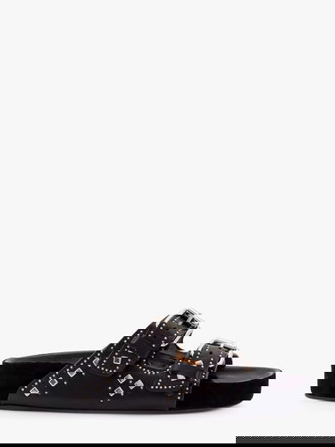 Tenisky a topánky ISABEL MARANT Studded Leather Slide Sandals Čierna | SD0118FAC1B04S01BK, 0