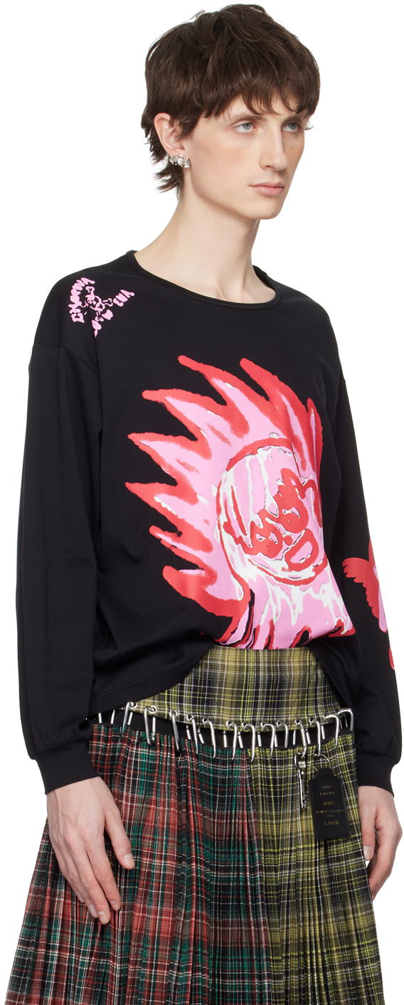 Flame Print Long Sleeve T-Shirt