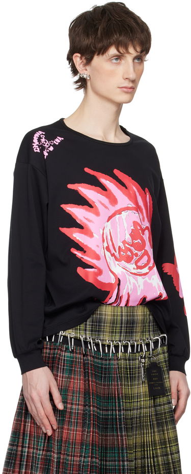 Tričko Chopova Lowena Flame Print Long Sleeve T-Shirt Čierna | 2233, 1