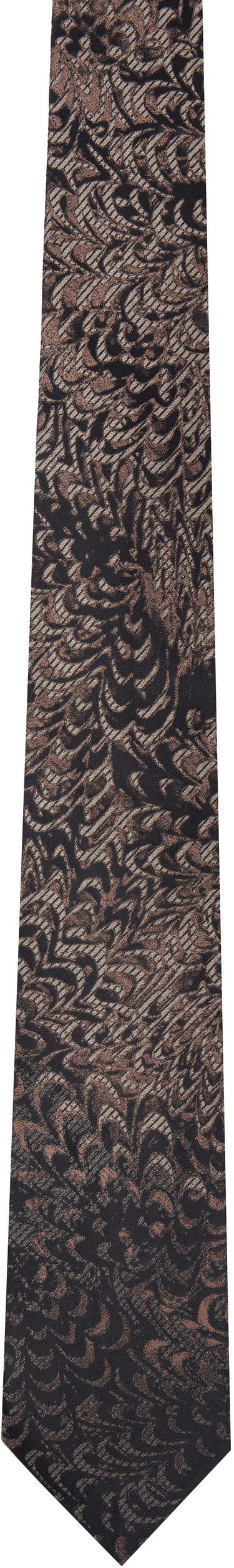 Šál Dries Van Noten Dries Van Noten 'Paste Paper' Print Silk Tie Hnedá | 251-021602-1908, 0