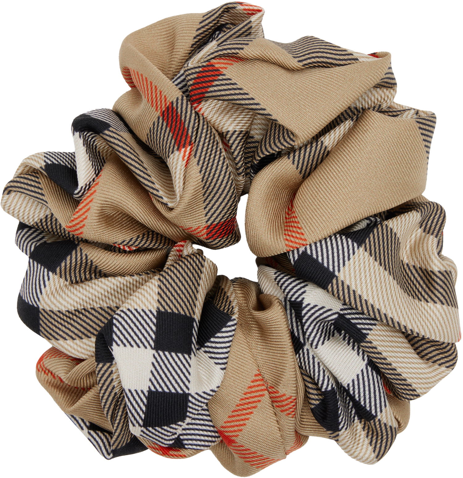 Doplnky Burberry Burberry Silk Check Scrunchie Béžová | 8110933, 1