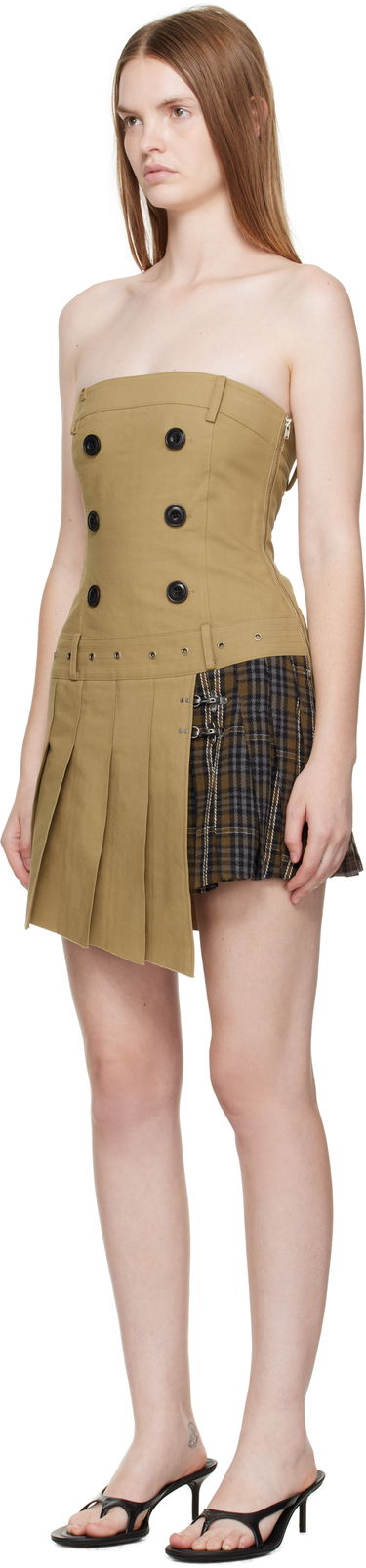 Šaty Andersson Bell Andersson Bell Double-Breasted Pleated Minidress Béžová | atb1366w, 3