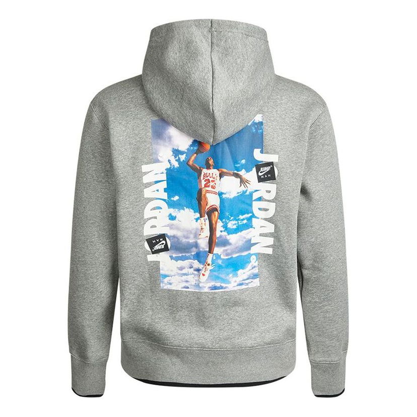 Mikina Jordan Jordan Logo Print Fleeced Hoodie Šedá | CV2356-091