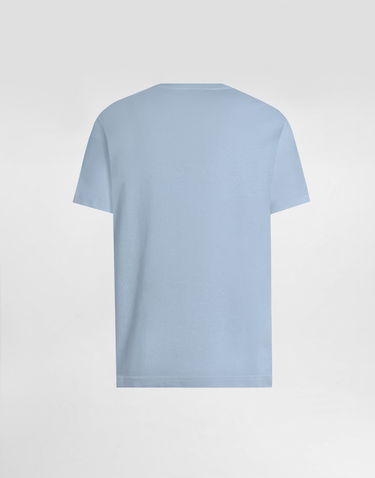 Tričko Dolce & Gabbana Cotton T-shirt With Embroidered Patch Modrá | G8RN8ZG7P0CB0112, 1