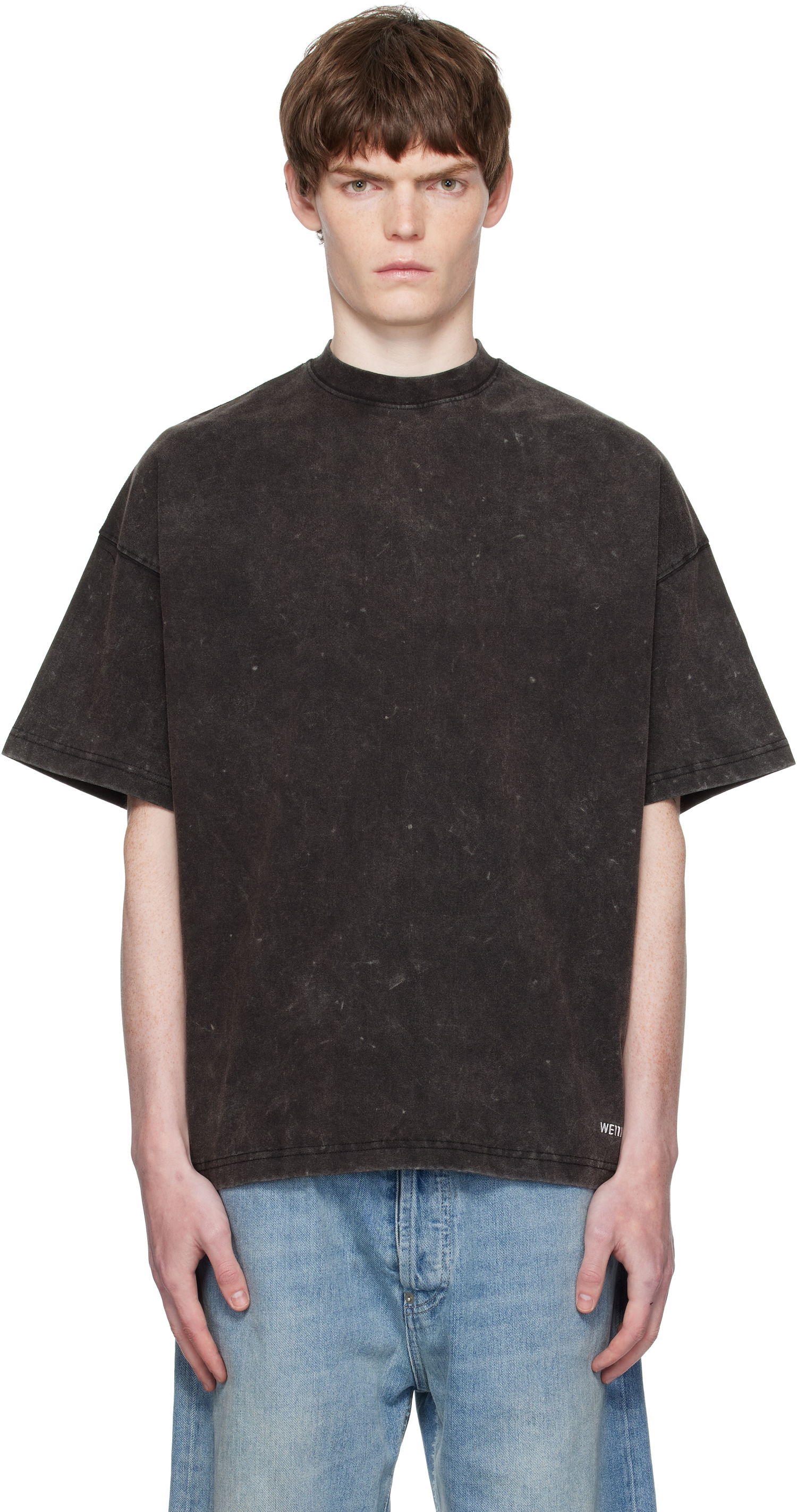 Tričko We11done We11done Oversized Dyed T-Shirt Čierna | WD-TT2-25-728-M-CH, 0