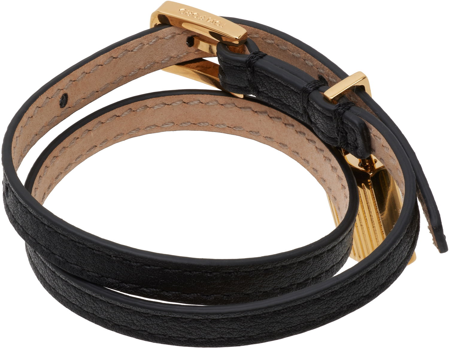 Náramok Tom Ford TOM FORD Grain Leather Padlock Bracelet Čierna | JW158-LCL490G, 1