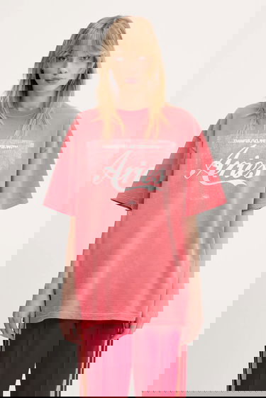 Tričko Aries Aries Sunbleached Cola Short Sleeve Printed T-Shirt Červená | AR6262203, 1