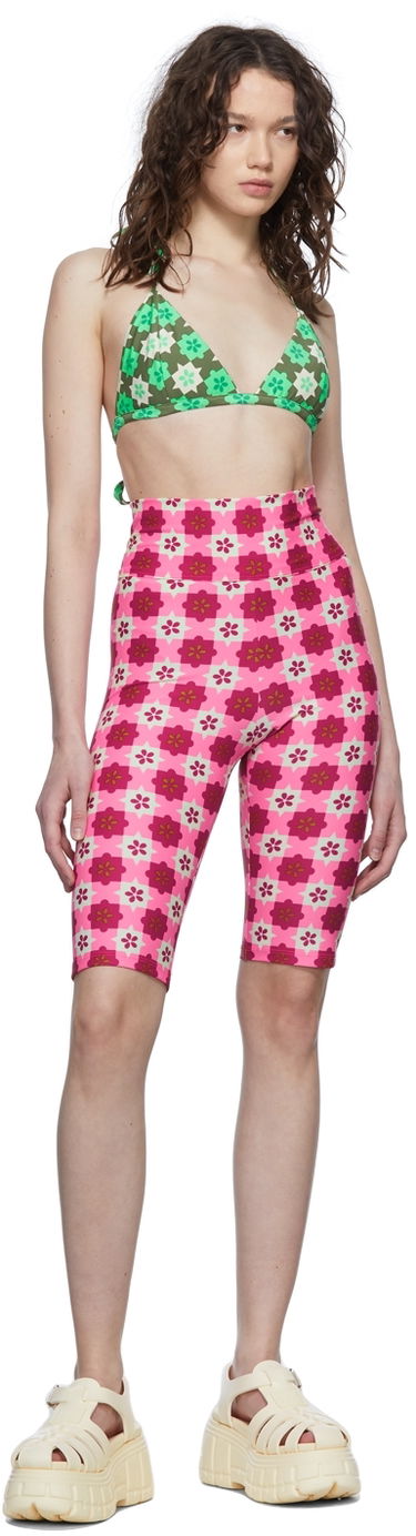 Šortky Anna Sui Anna Sui Utopian Gingham Bike Shorts Ružová | 222C43, 3