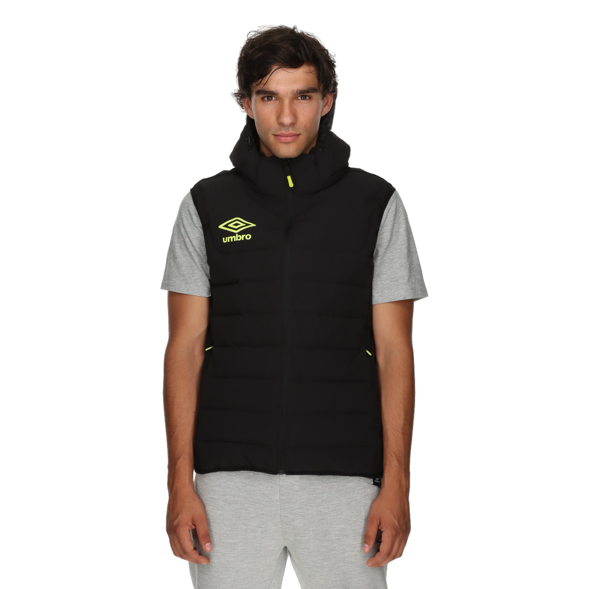 Vesta Umbro Essentials Hooded Puffer Vest Čierna | UMA253M500-01, 0