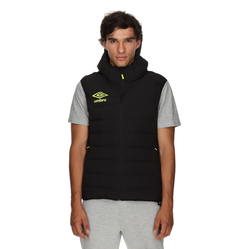 Vesta Umbro Essentials Hooded Puffer Vest Čierna | UMA253M500-01