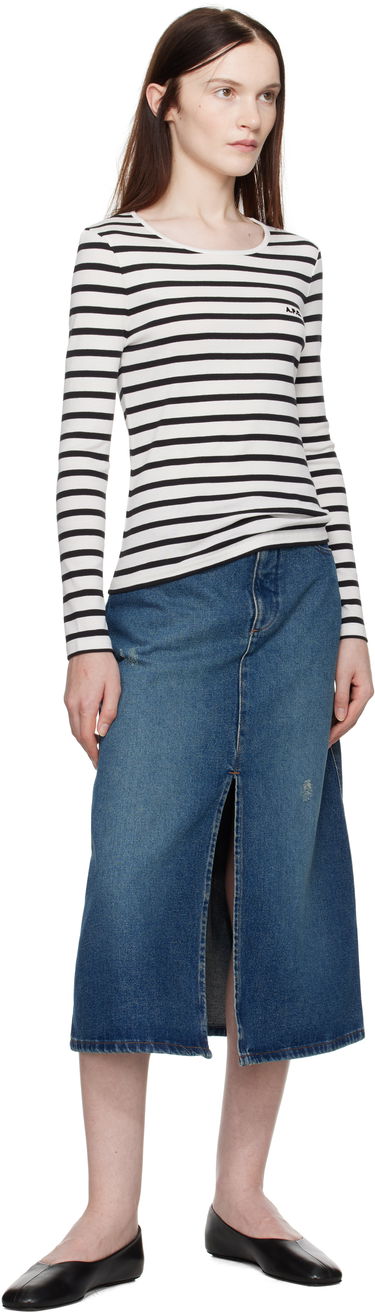 Sukňa A.P.C. Denim Midi Skirt Modrá | COHFC-F06423, 3
