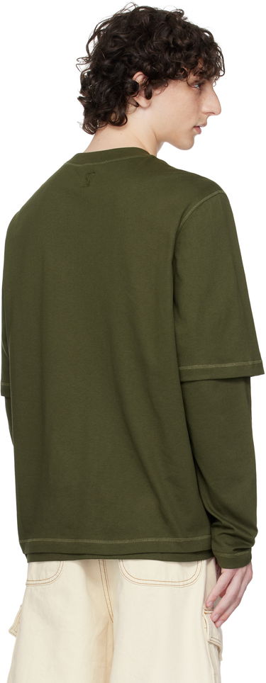 Tričko AMI AMI Double Layered Long Sleeves T-Shirt Zelené | HTS248.JE0119, 2