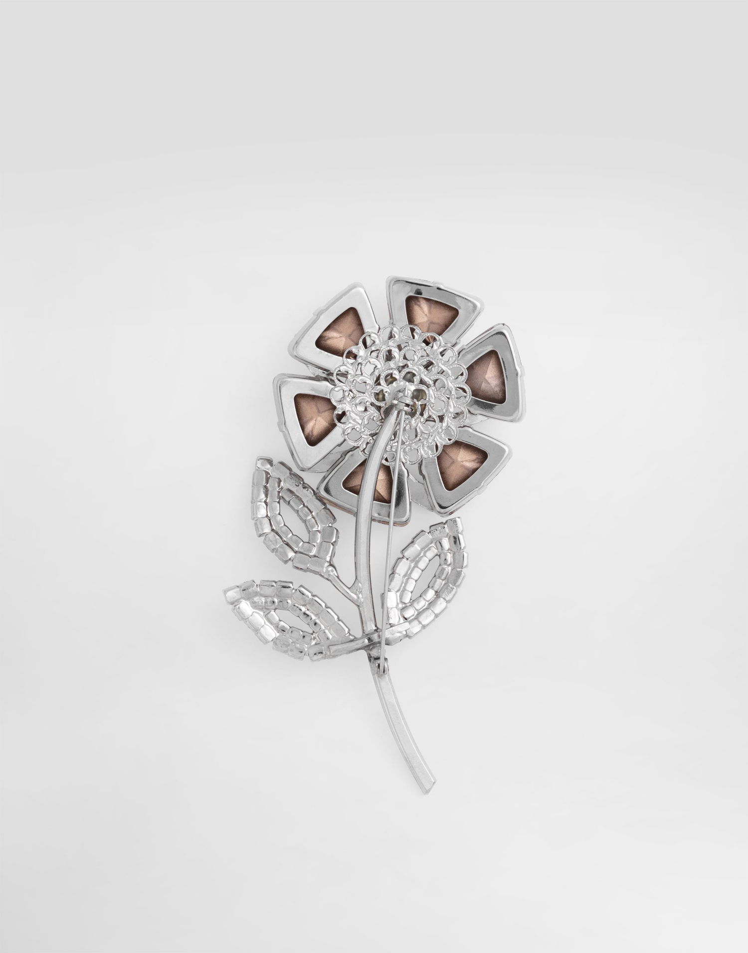 Spona Dolce & Gabbana Dolce & Gabbana Maxi Flower Rhinestone Brooch Metalická | WPR7F4W111187655, 1